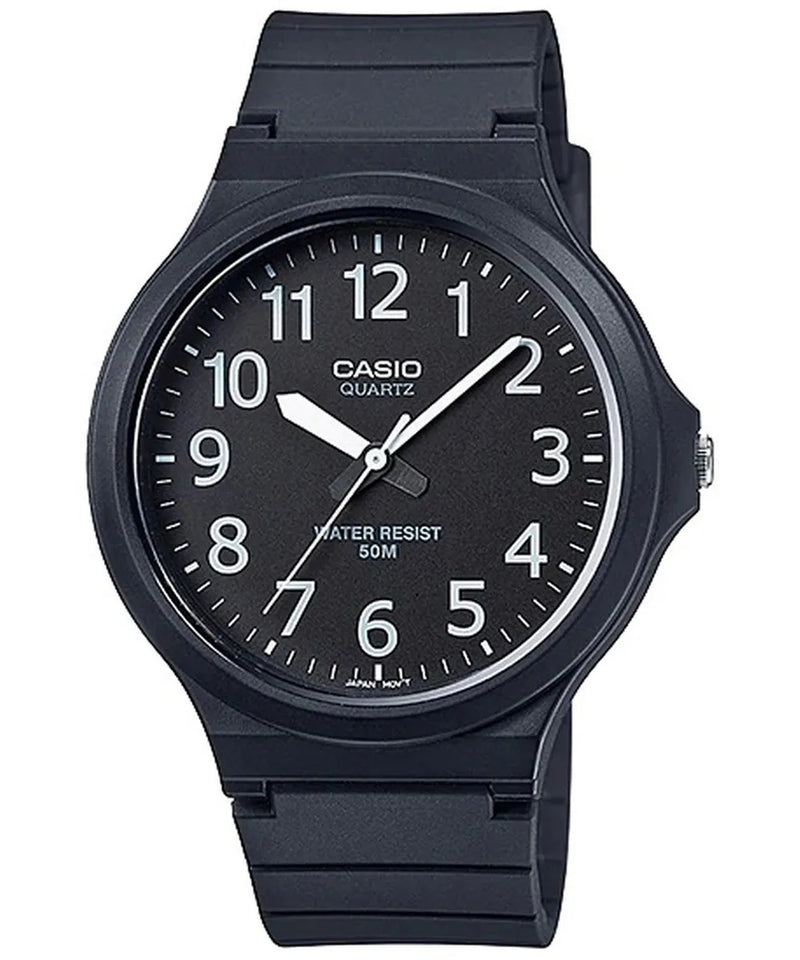 Relógio de pulso Casio Youth MW 240 com corpo preto, analógico, masculino